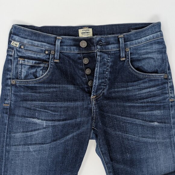 Citizens of Humanity Emerson Slim Boyfriend Jeans Women’s 24 Blue Premium Denim - Picture 6 of 11